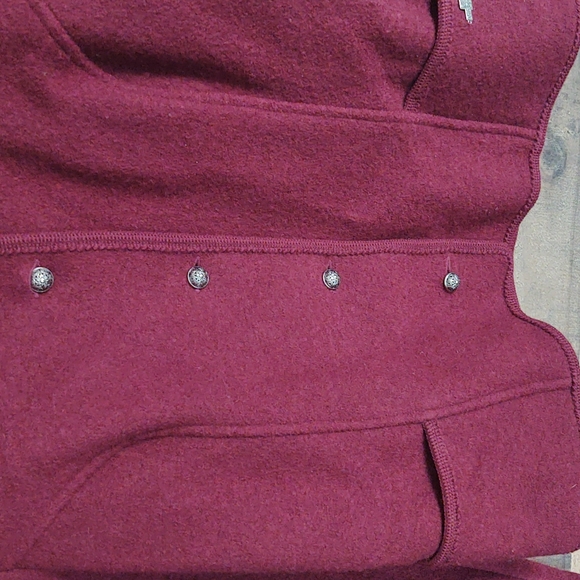 Vintage Orig. Salzburger Boiled pure new wool Marroon Coat Med women's - Picture 7 of 14